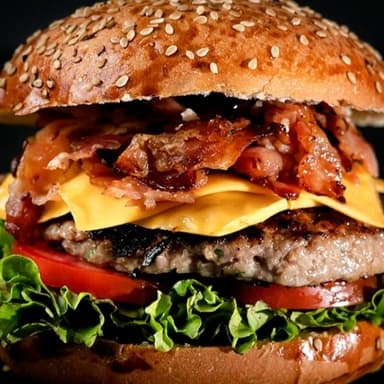 Hamburguesa Queso y Tocino