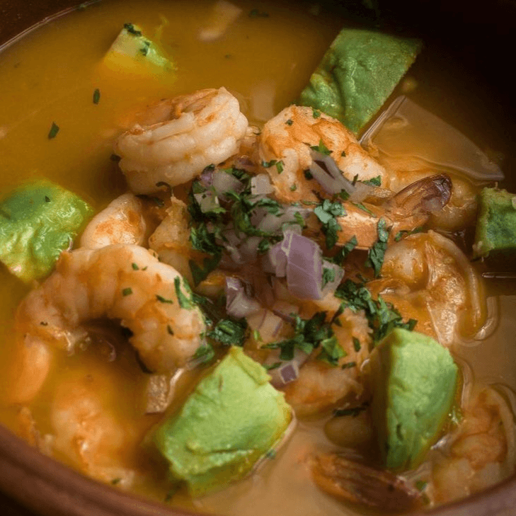 Caldo de Camarón con Pulpo