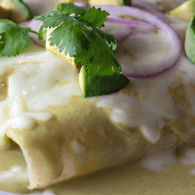 Enchiladas Suizas con Pollo