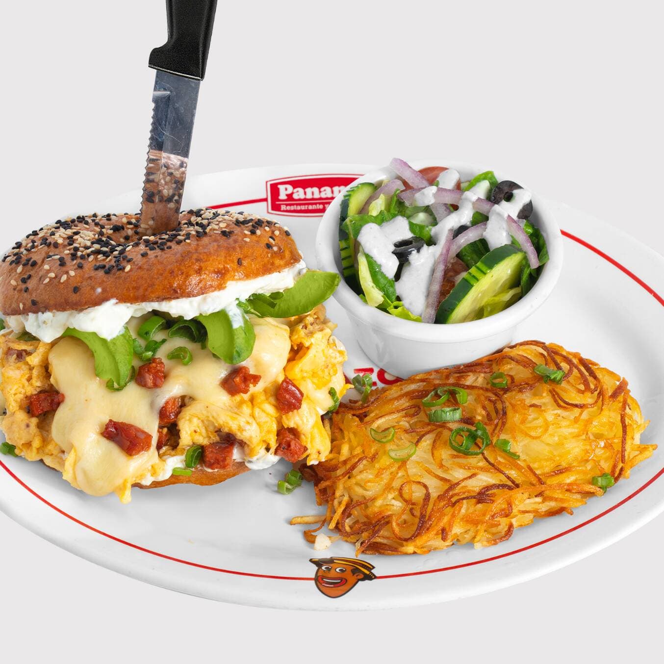 Bagel Ibérico con Huevo