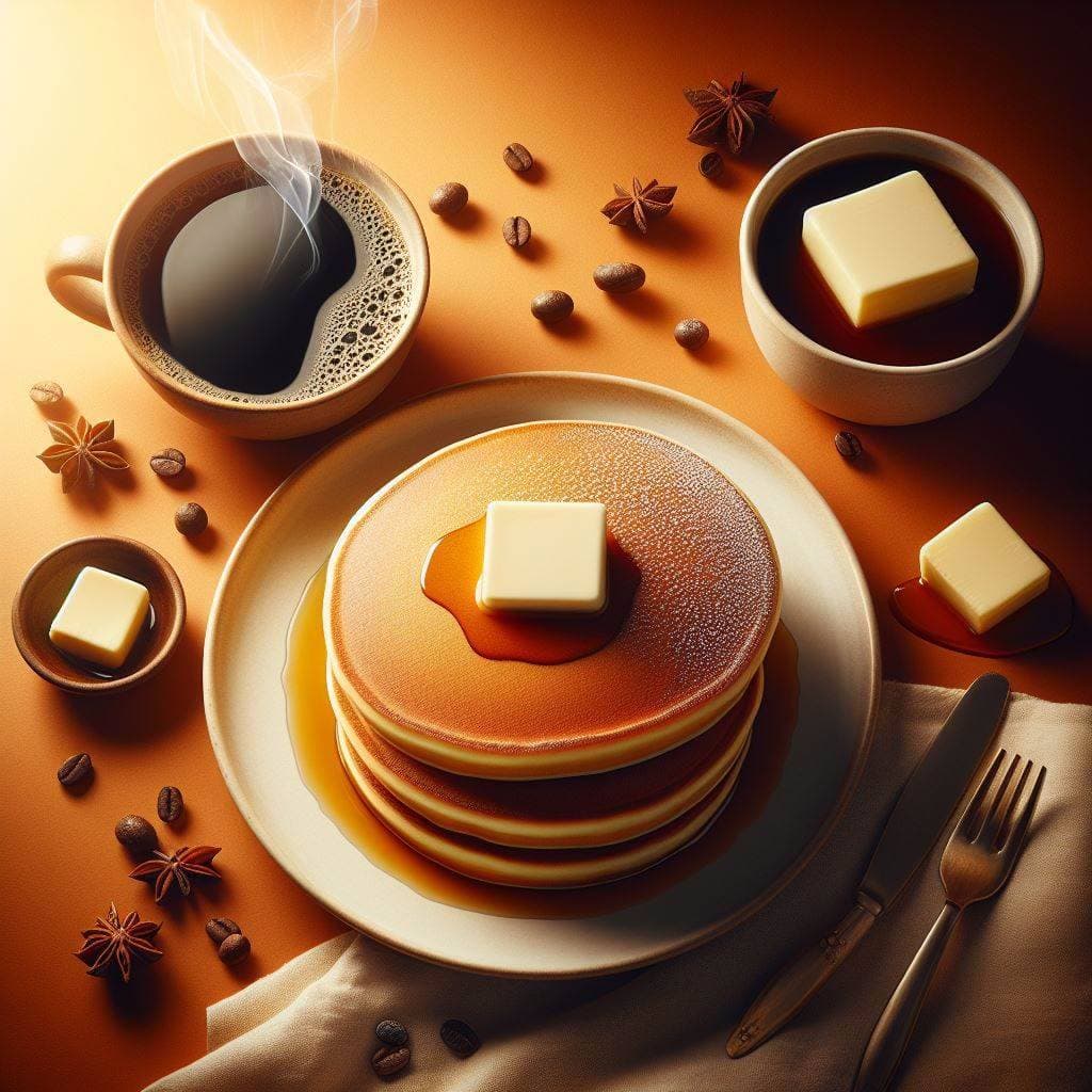 Hot Cakes (3 Pz) y Cafe de Olla