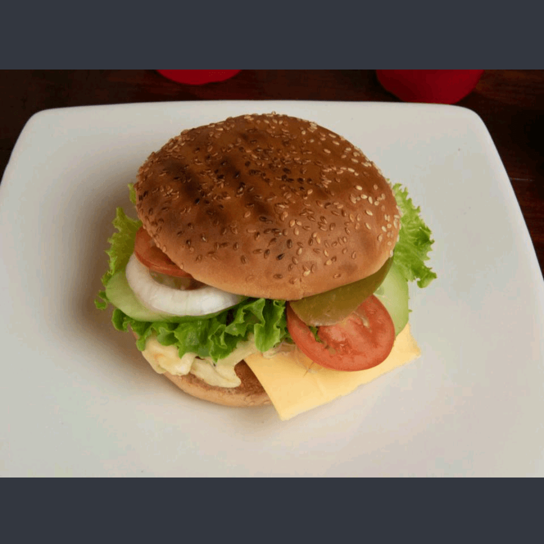 Hamburguesa de Pollo Frito con Dos Quesos