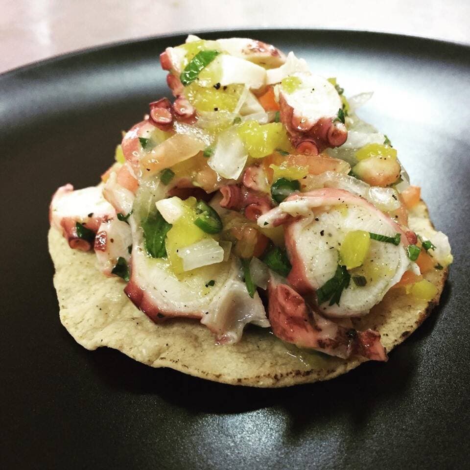 Tsostada ceviche de pulpo