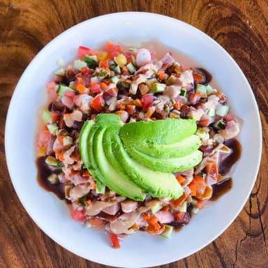 Ceviche de Atún y Camarón