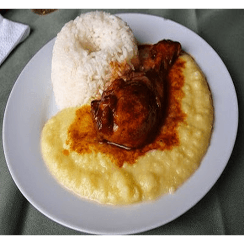 Pollo Al Horno con Puré de Papas.