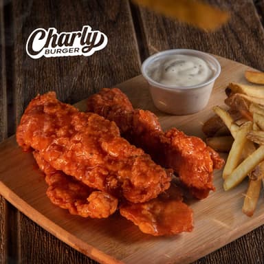 4 Piezas de Tiras de Pollo Empanizado con Papa