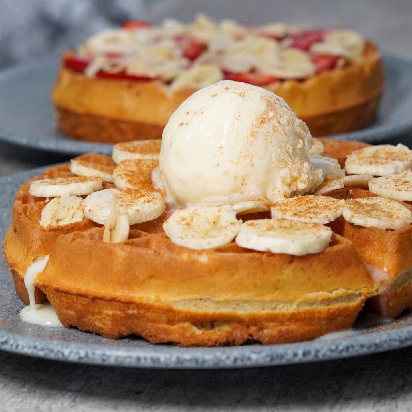 Waffle Banana-Canela