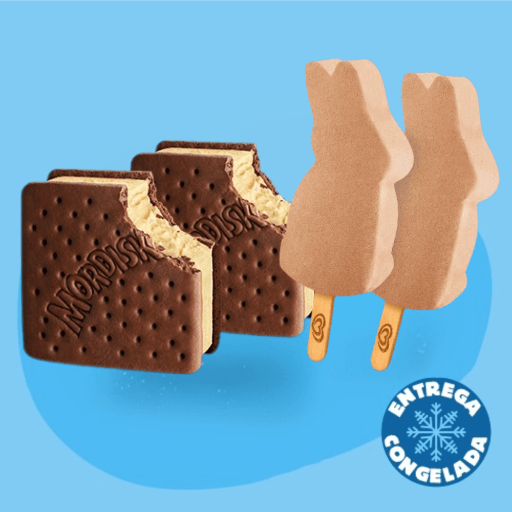 2 Mordiskos Originales + 2 Paletas Conejos Turín