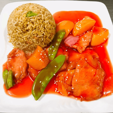 POLLO CON DURAZNO