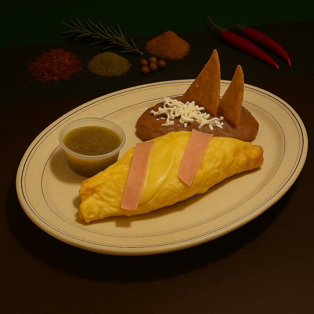 OMELETTE DE JAMON CON QUESO