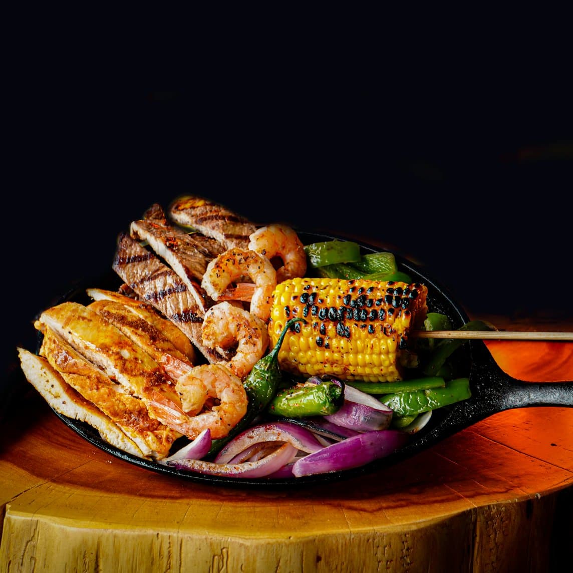 Dog Fajitas Mar y Tierra