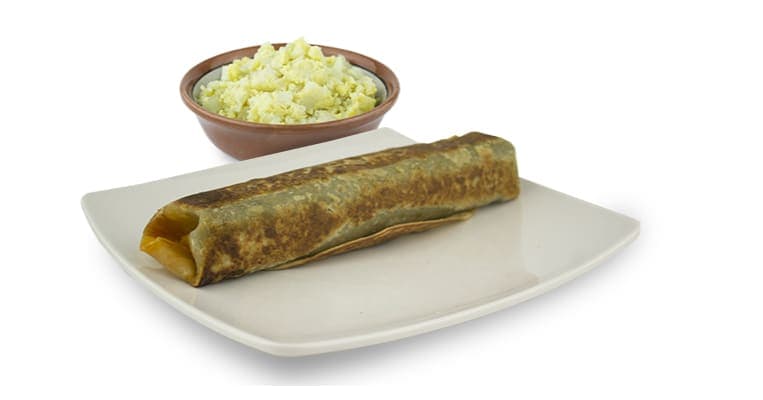 Burrito papa con papa/huevo
