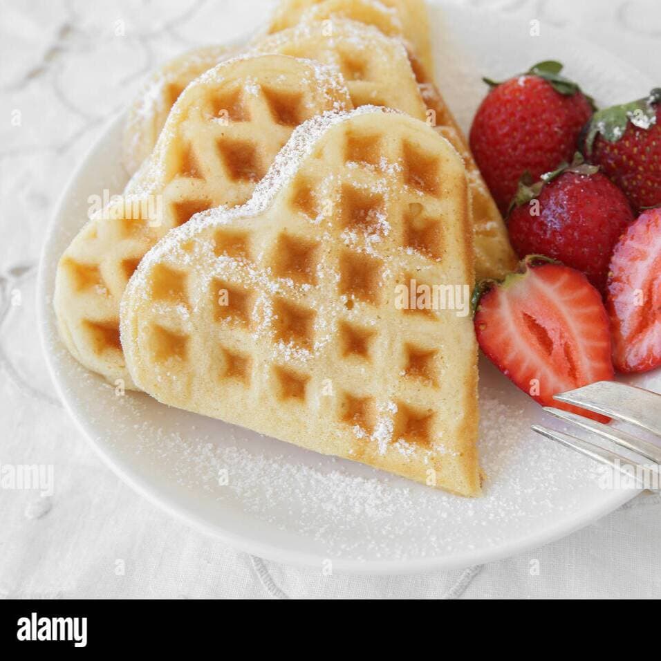 Mini Waffles de Corazón