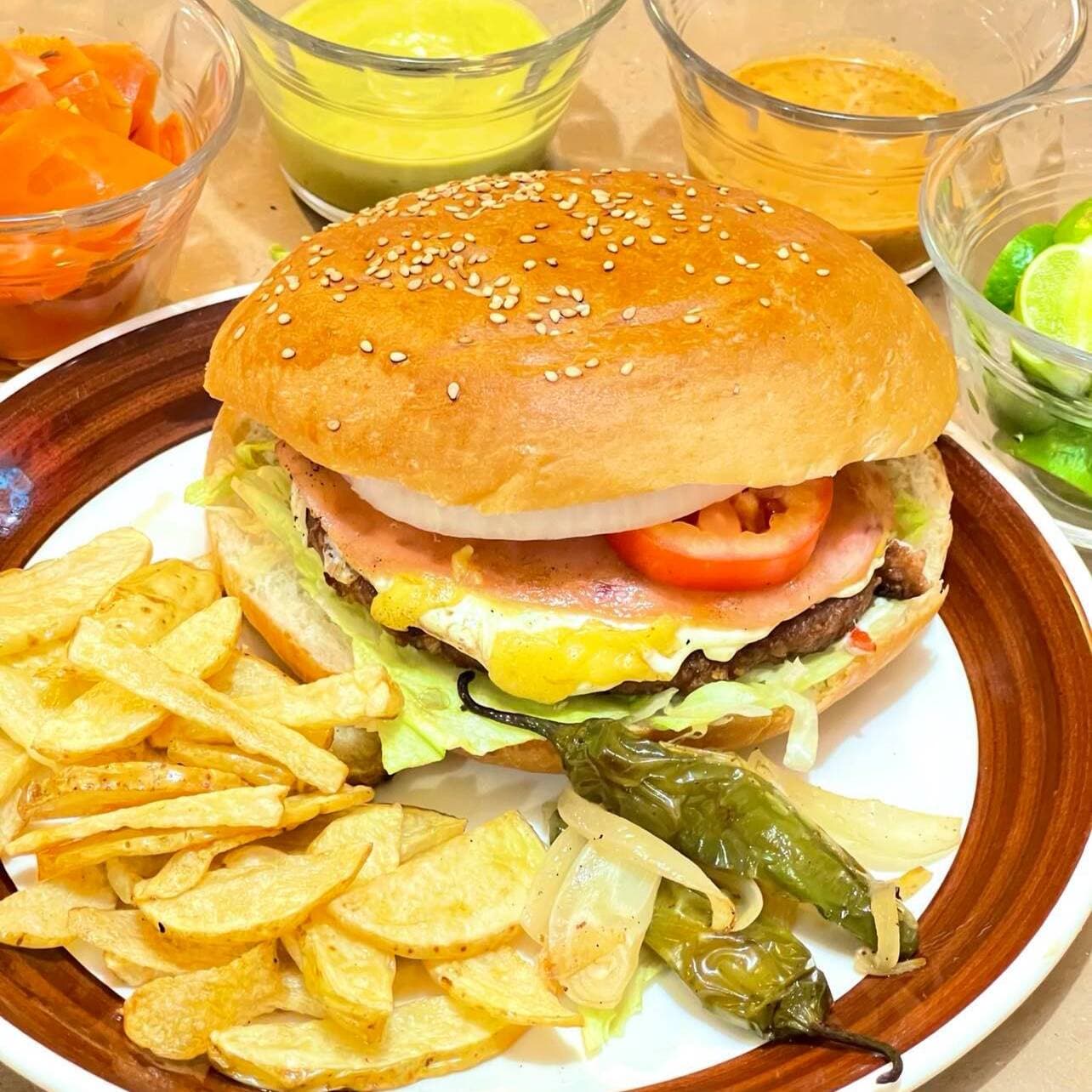 Combo 2 Hamburguesas Res con Papas
