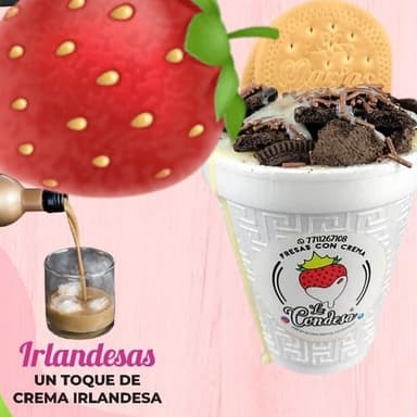 Fresas con Crema. Irlandesas Chicas. (237 Ml)