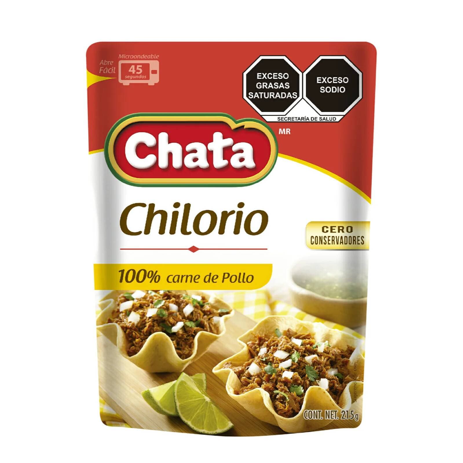 CHATA CHILORIO DE POLLO POUCH 215G