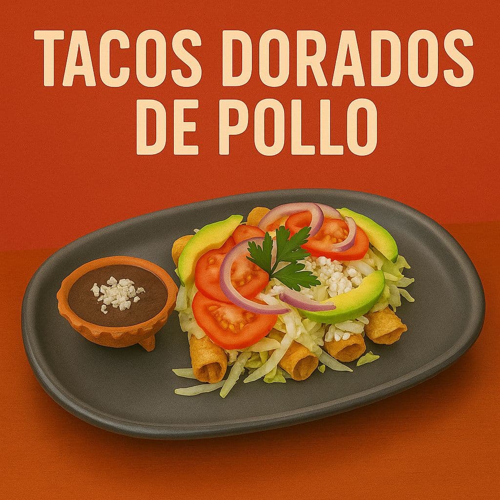 Tacos Dorados de Pollo (4 Piezas)