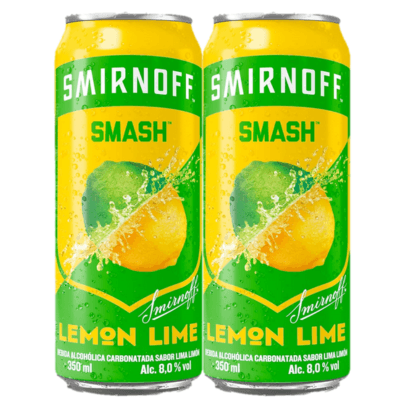 2 SMIRNOFF SMASH LIMA LIMON 355 ML