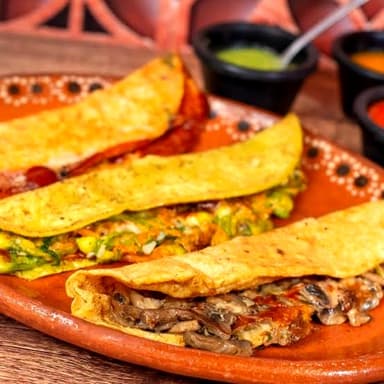 Quesadilla de tinga de pollo