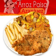 Arroz Paisa + Filete Pechuga + Papas Francesas