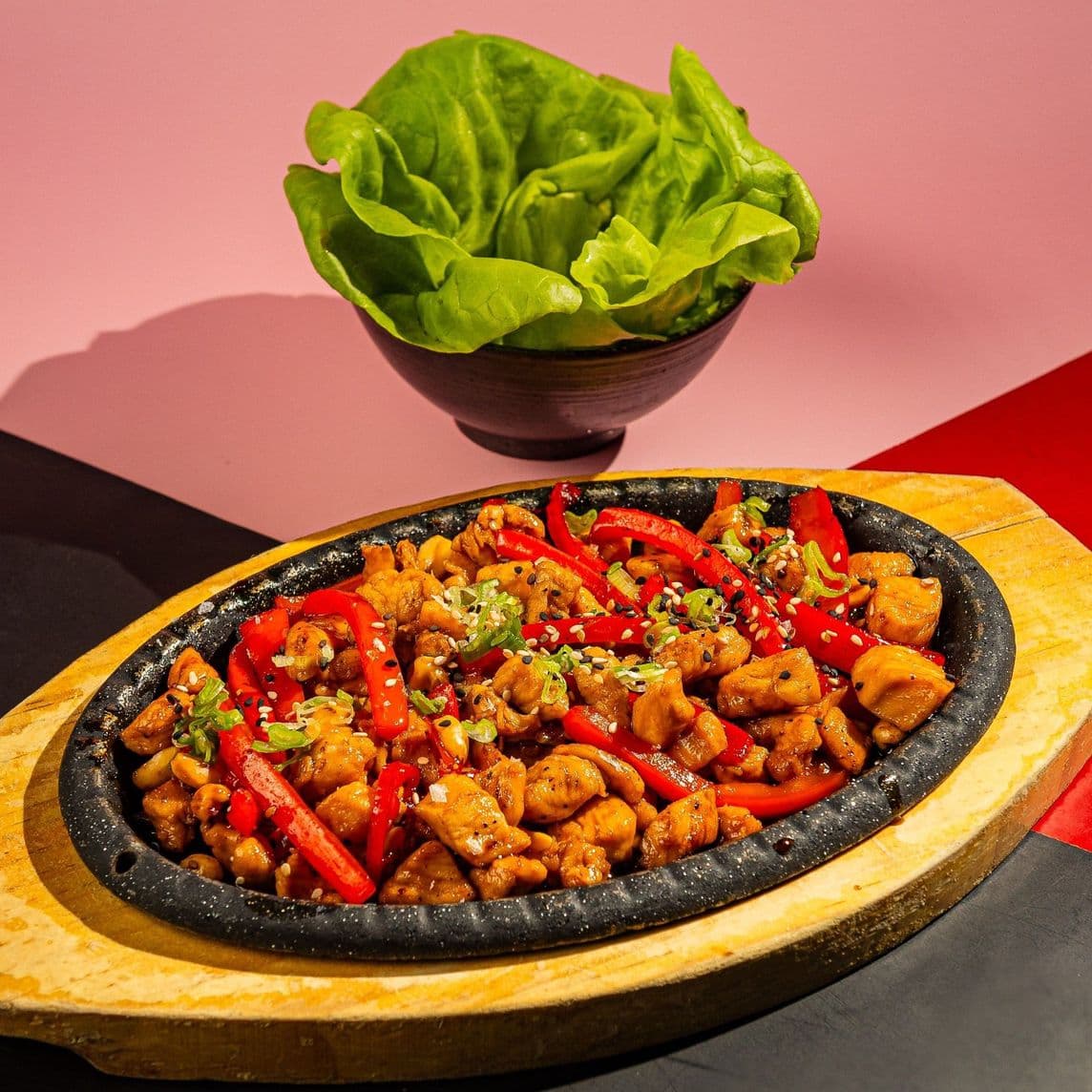 Tacos de lechuga Kung Pao
