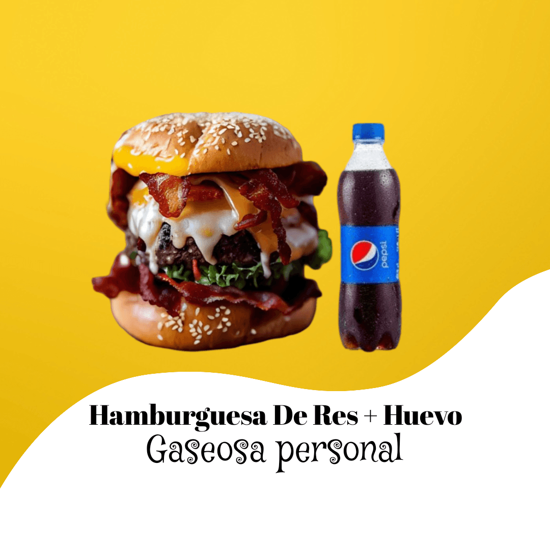 Combo Hamburguesa de Huevo + Bebida 250