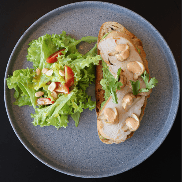 Toast de Pavo y Champinones