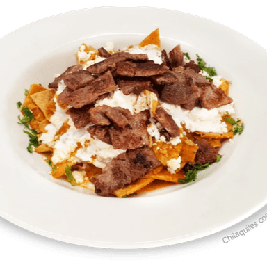 Chilaquiles con Bistec