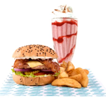 Súper Combo: CorvetteBurger + Papas + Malt Clasic