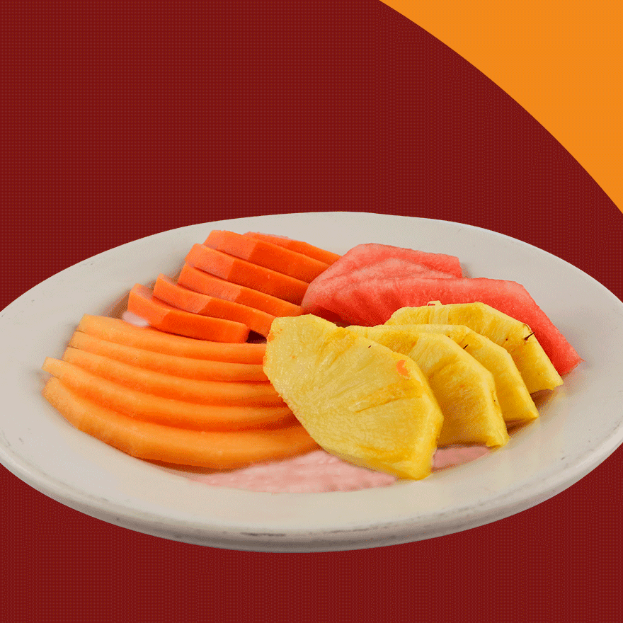 Plato De Frutas con Yogurt Fresa