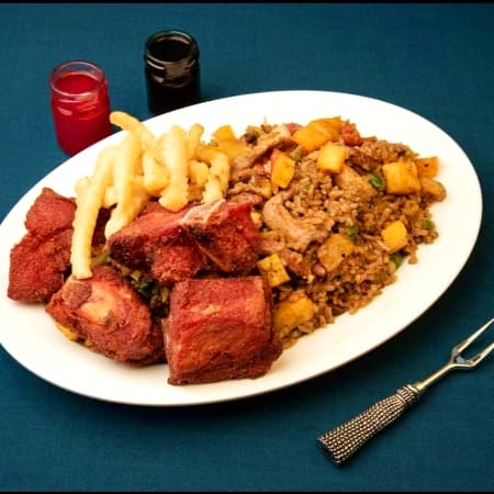 Combo Arroz Llanero con Costilla y Papas