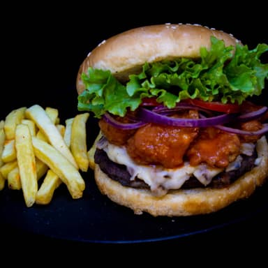 Boneless Burger + PAPAS