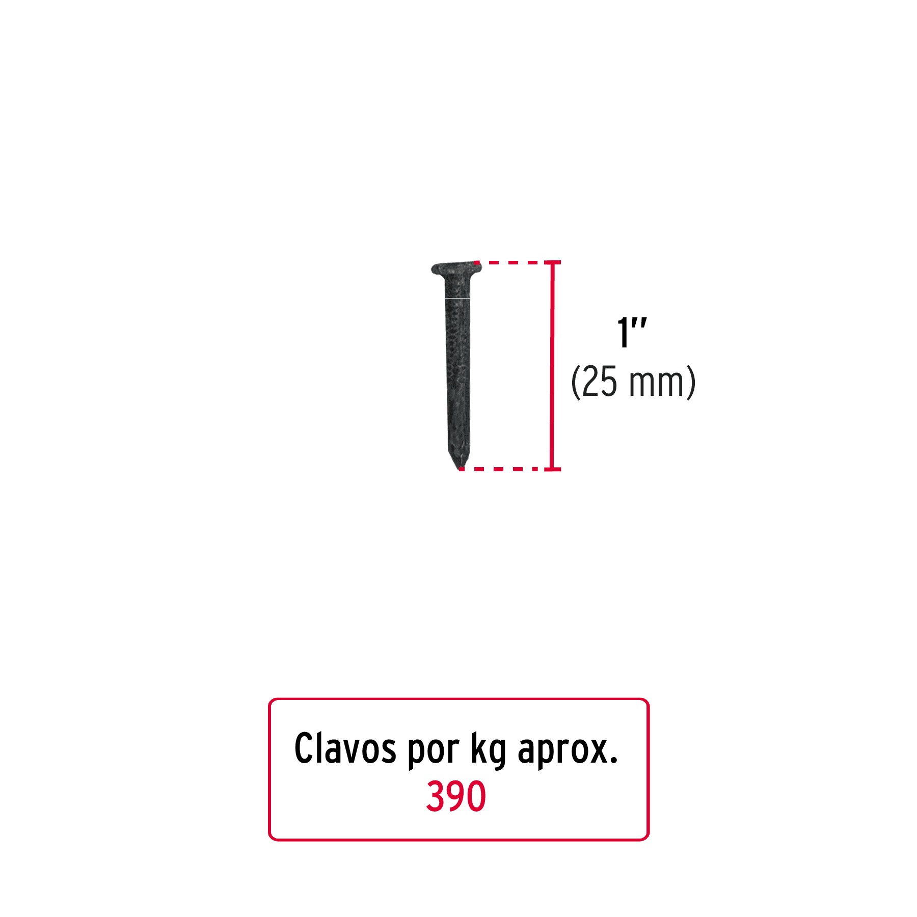 CLAVO CONCRETO 1" C/U CLCG-1N 44844
