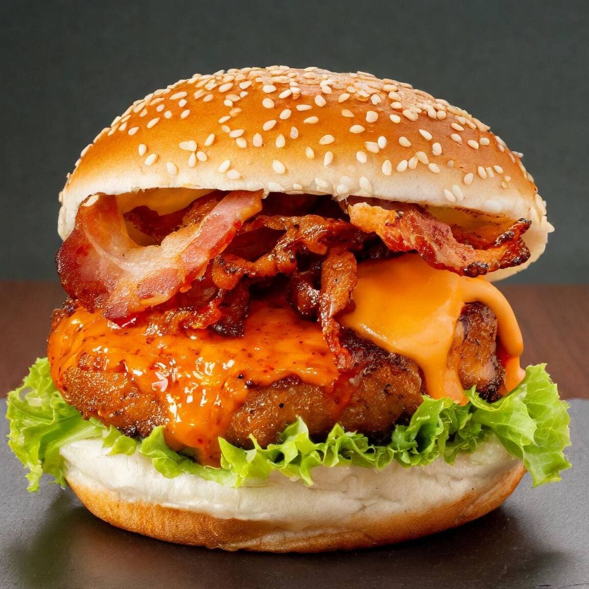 Hamburguesa Chicken Spicy  (INCLUYE PAPAS)