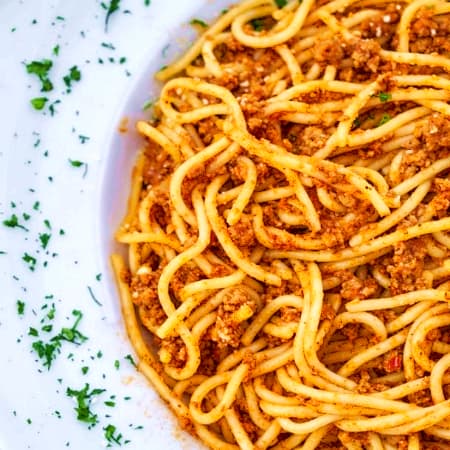 ESPAGUETI CON CREMA DE CHIPOTLE Y CHORIZO