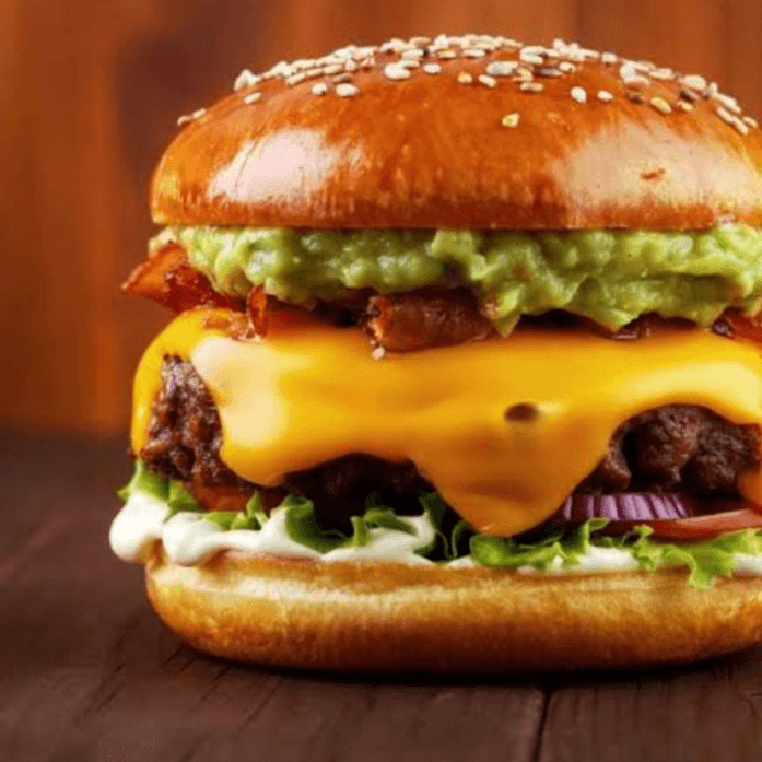 Hamburguesa de Arrachera con Guacamole