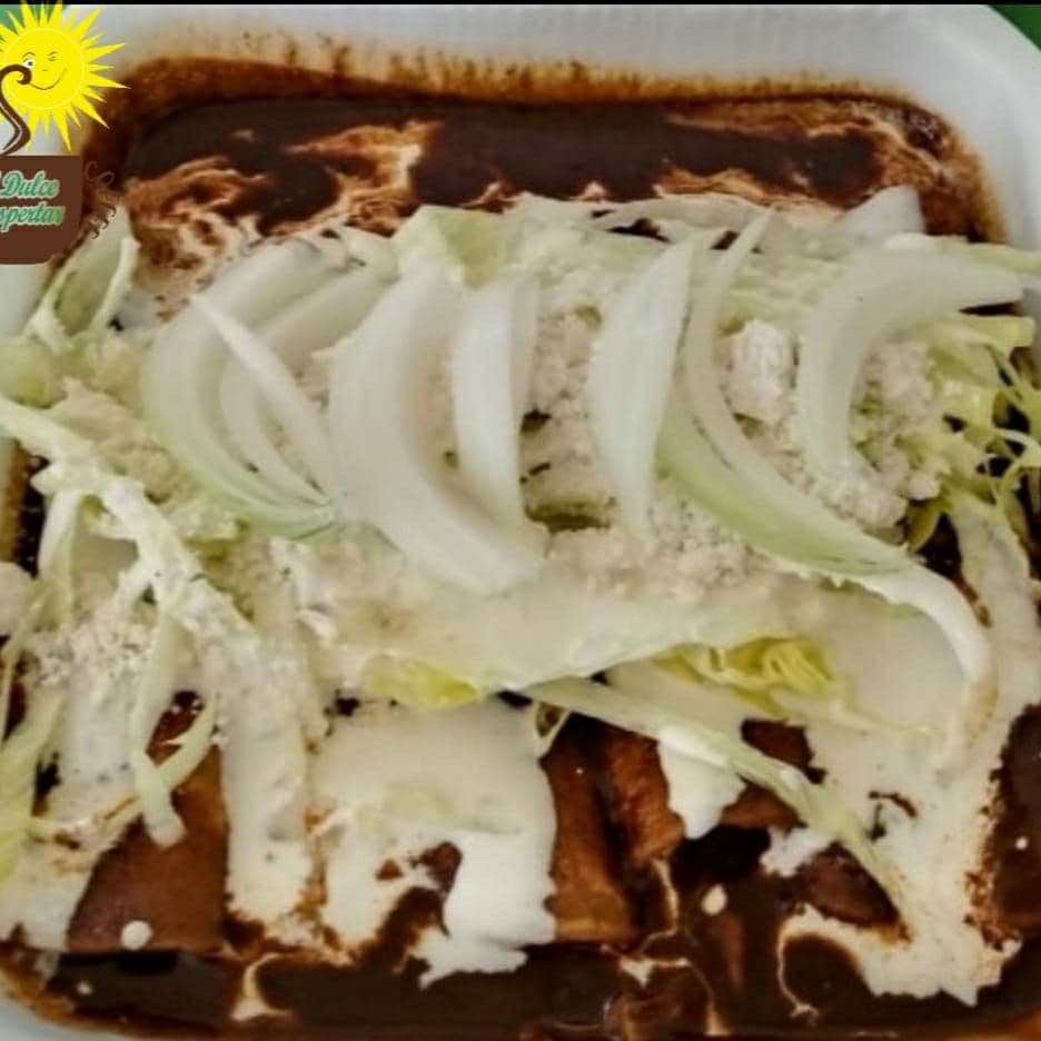 Enchiladas de Mole con Pollo
