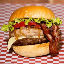 Hamburguesa Mixta de Res y Pulled
