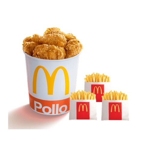 6 Piezas de Pollo + 3 Papas Regulares