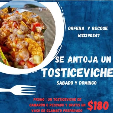 Tosticeviche -camaron -pescado