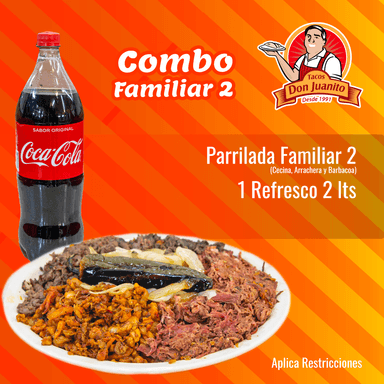 Combo Parrillada Familiar 2 y Refresco de 2 Lt.