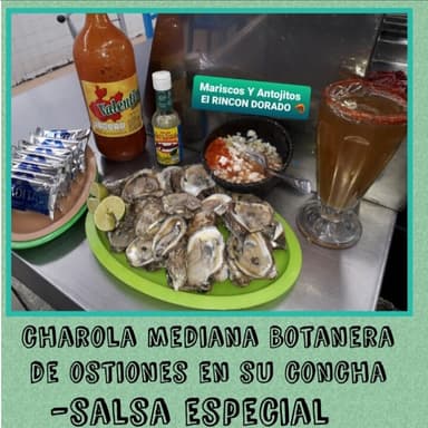 Ostiones en su Concha Charola Mediana