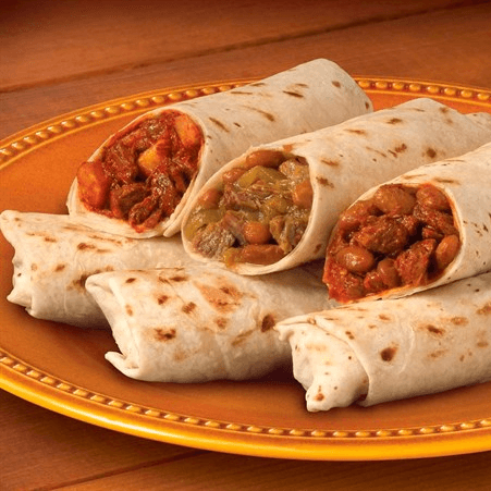 3 Tortillas de Harina Guisado a Elegir