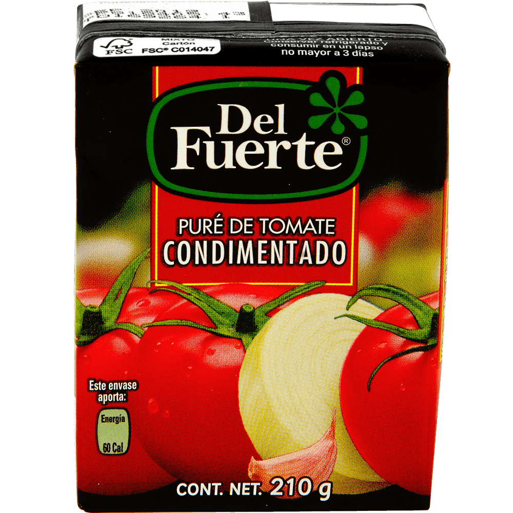 Pure de tomate Del Fuerte 210 gr caja