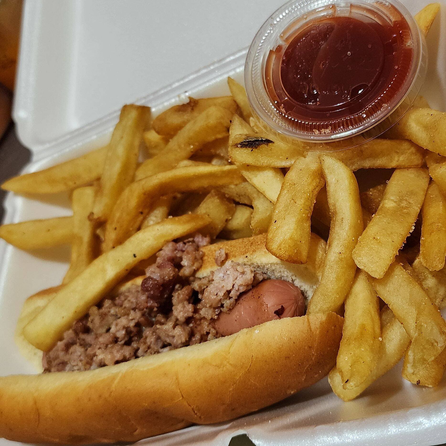 1 Hot Dog con Papas