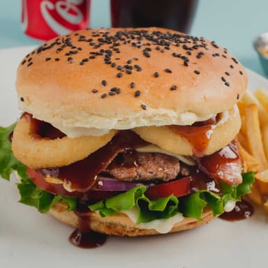 Hamburguesa Western Onion BBQ + Coca Cola