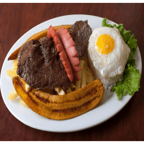 Bistec a Lo Pobre con Chorizo