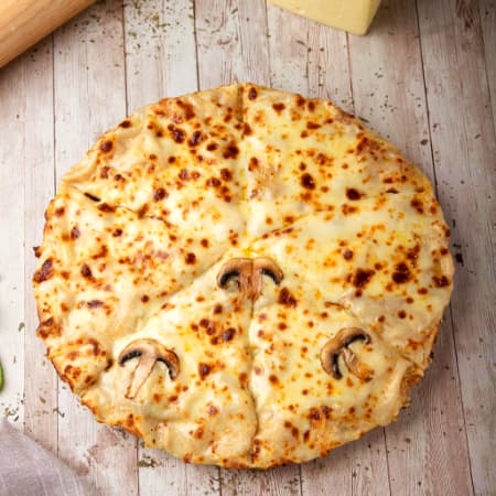 Pizza Estofada de Pollo y Champiñones