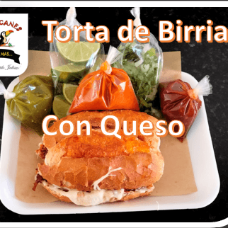 1 Torta de Birria con Queso