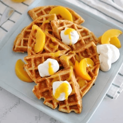 Waffle Durazno